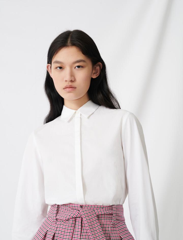 Maje White Poplin Shirt