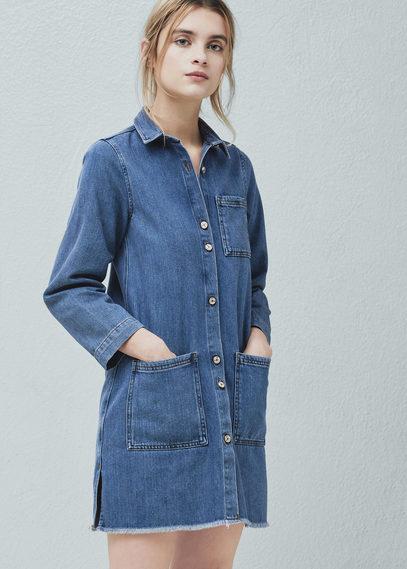 Mango Mango Pocket Denim Dress