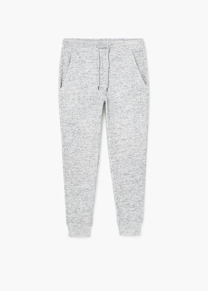 Mango Mango Flecked Baggy Trousers