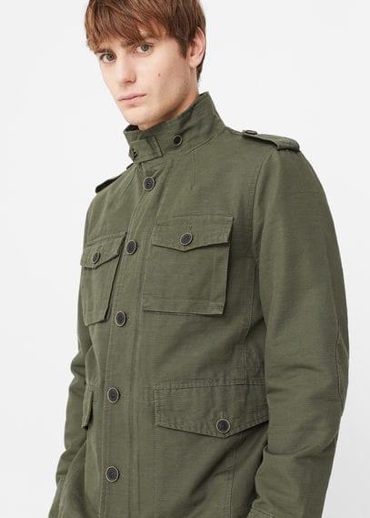 Mango Man Mango Man Textured Cotton Field Jacket