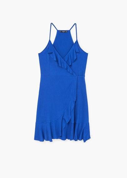 Mango Mango Ruffle Wrap Dress