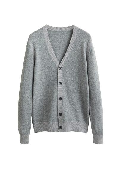 Mango Man Mango Man Textured Wool-blend Cardigan