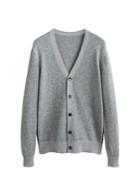 Mango Man Mango Man Textured Wool-blend Cardigan