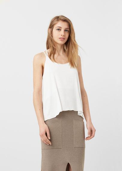 Mango Mango Crisscross Strap Top