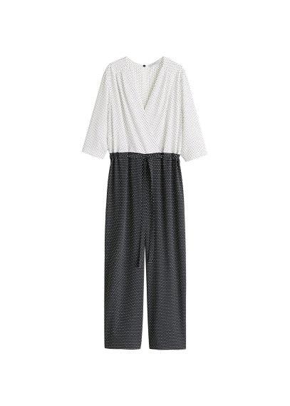 Violeta By Mango Violeta By Mango Polka-dot Long Jumpsuit