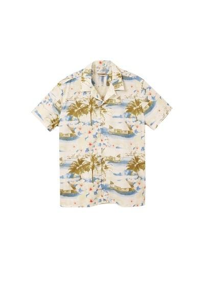 Mango Man Mango Man Regular-fit Tropical Print Shirt