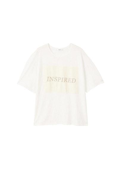 Mango Mango Message Patch T-shirt