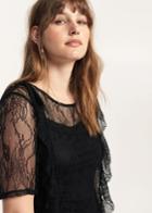 Violeta By Mango Violeta By Mango Ruffled Lace T-shirt