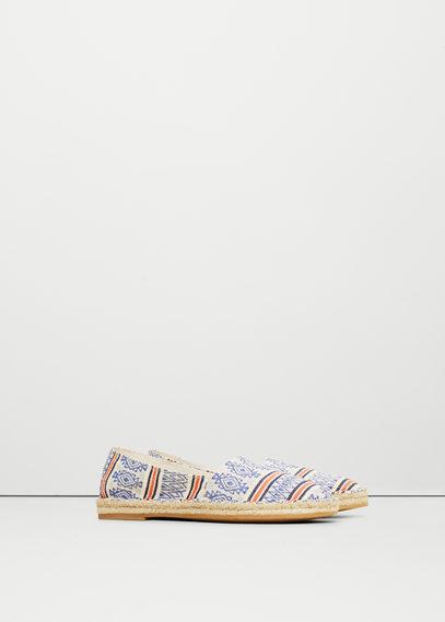Mango Mango Printed Cotton Espadrilles