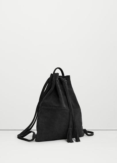 Mango Mango Leather Backpack