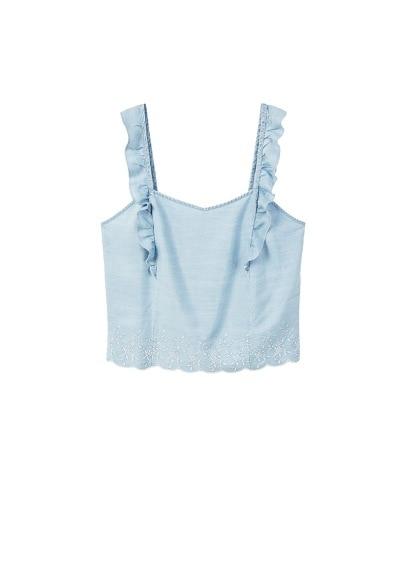 Violeta By Mango Violeta By Mango Denim Crop Top