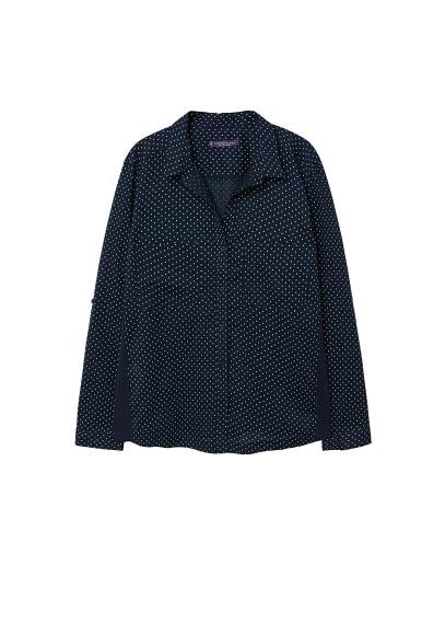 Violeta By Mango Violeta By Mango Striped Micro Dots Shirt