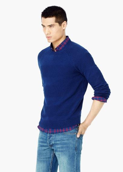 Mango Man Mango Man Stripe Textured Sweater
