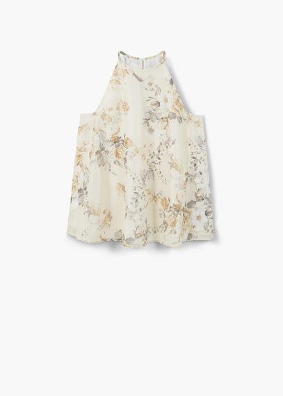Mango Mango Glossed-effect Top
