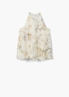Mango Mango Glossed-effect Top