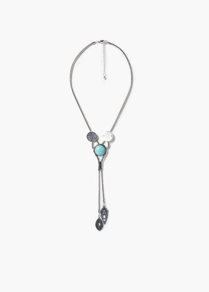 Mango Mango Geometric Embellishment Necklace