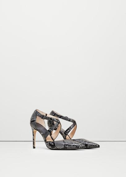 Mango Mango Snake-finish Pumps