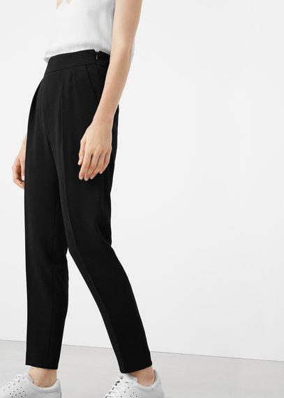 Mango Mango Flowy Crepe Trousers