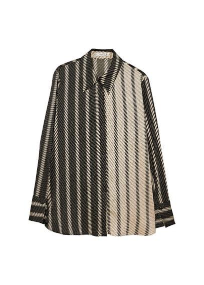 Mango Mango Satin Striped Shirt