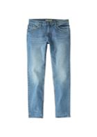 Mango Man Mango Man Slim-fit Faded Medium Wash Tim Jeans