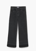 Mango Mango Crop Flared Gaucho Jeans
