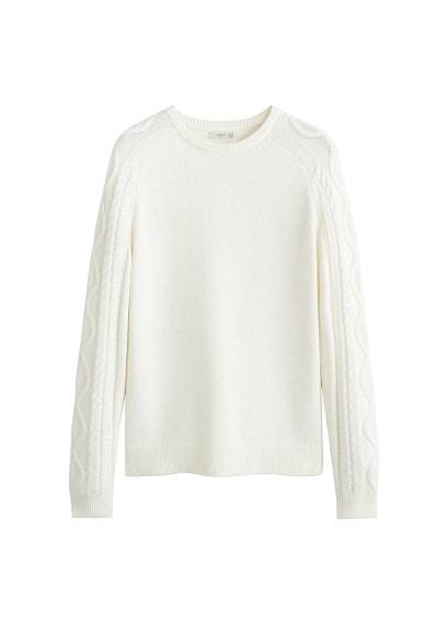 Mango Man Mango Man Braided Sleeve Sweater