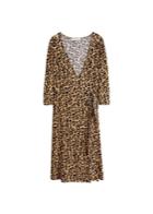 Violeta By Mango Violeta By Mango Leopard Print Wrap Dress
