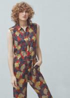 Mango Mango Tropical Print Jumpsuit