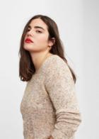Violeta By Mango Violeta By Mango Flecked Linen-blend Sweater