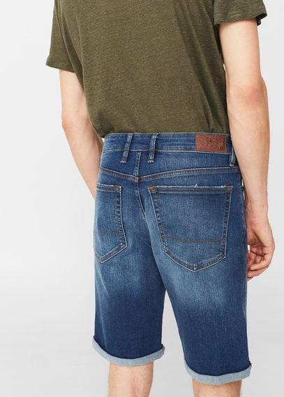 Mango Man Mango Man Dark Wash Denim Bermuda