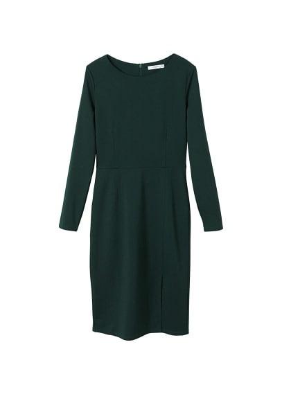 Mango Mango Side Slit Knit Dress