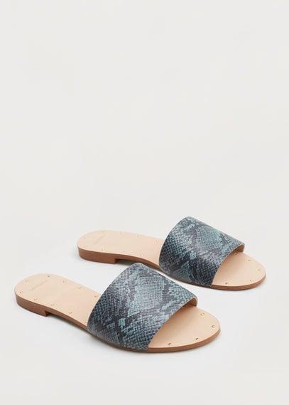 Violeta By Mango Violeta By Mango Snake-effect Sandals
