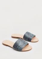 Violeta By Mango Violeta By Mango Snake-effect Sandals
