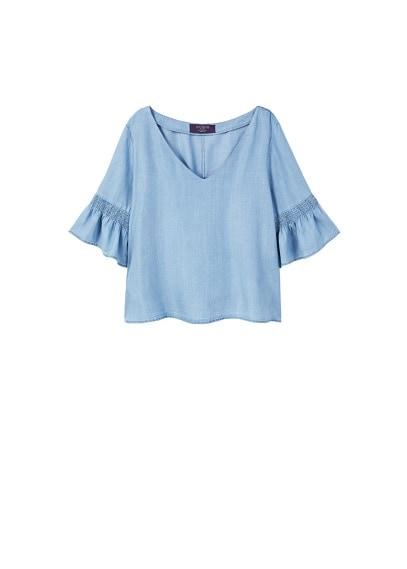 Violeta By Mango Violeta By Mango Frilled Denim Shirt