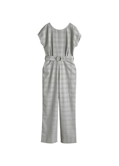 Mango Mango Long Check Jumpsuit