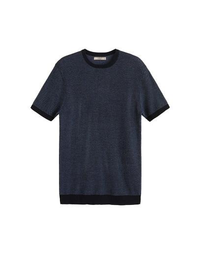 Mango Man Mango Man Structured Cotton Knit T-shirt