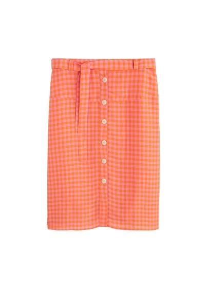 Violeta By Mango Violeta By Mango Gingham Print Skirt