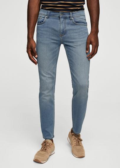 Mango Man Mango Man Slim-fit Light Wash Blue Jeans