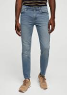Mango Man Mango Man Slim-fit Light Wash Blue Jeans