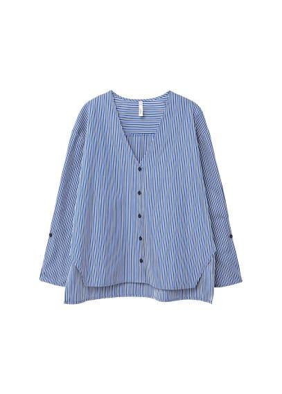 Mango Mango Fine-stripe Cotton Blouse