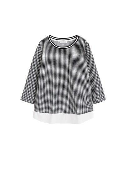 Violeta By Mango Violeta By Mango Gingham Check Contrast Sweatshirt