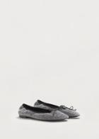 Violeta By Mango Violeta By Mango Elastic Metallic Ballerinas