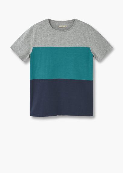 Mango Man Mango Man Color Block T Shirt