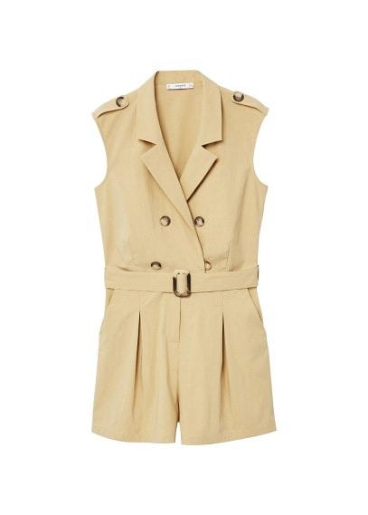 Mango Mango Wrap Short Jumpsuit