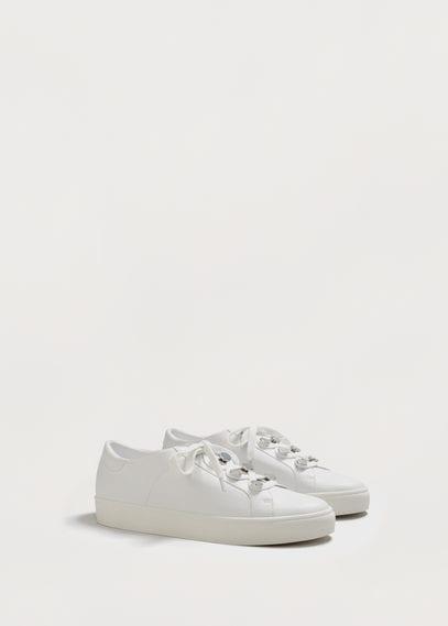 Violeta By Mango Violeta By Mango Contrast Appliqu Sneakers