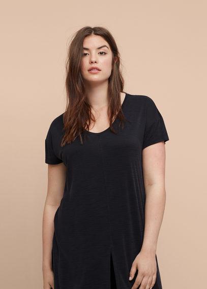 Violeta By Mango Violeta By Mango Striped Modal-blend T Shirt