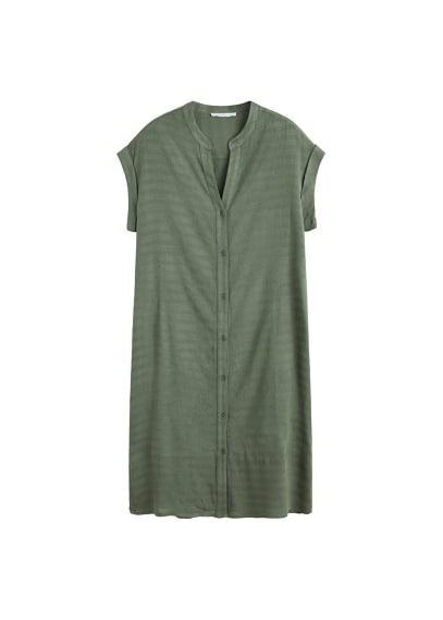Violeta By Mango Violeta By Mango Buttoned Textured Dress