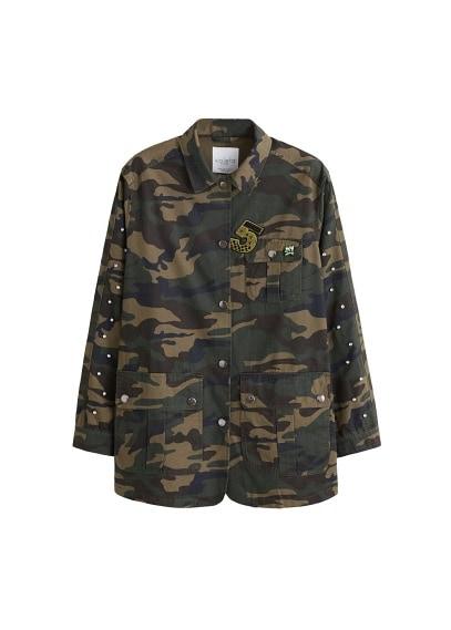 Violeta By Mango Violeta By Mango Beaded Military Jacket