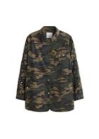 Violeta By Mango Violeta By Mango Beaded Military Jacket
