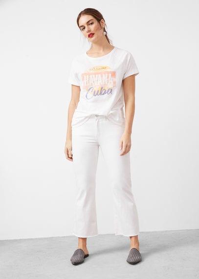 Violeta By Mango Violeta By Mango Printed Cotton T-shirt